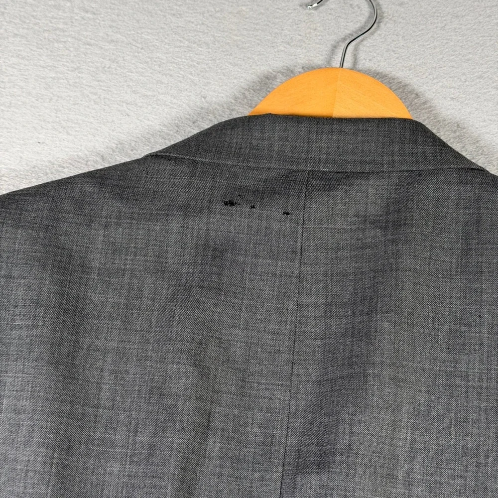 Lauren Ralph Lauren Mens Grey Wool 2-Button Blazer Jacket Natural 50R 50 Regular